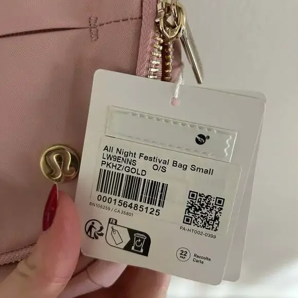 All Night Festival Bag Micro 2L Pink Pastel Gold Logo - Picture 6 of 7